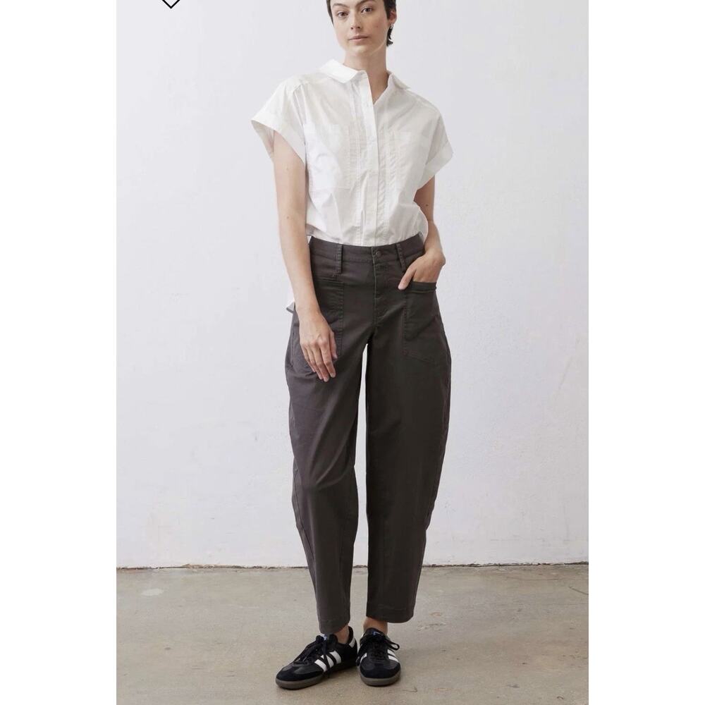 NEW Ruti The Slouchy Soft Twill Pants•12•Midnight Mist Barrel Trouser Pant $259 - Picture 7 of 9